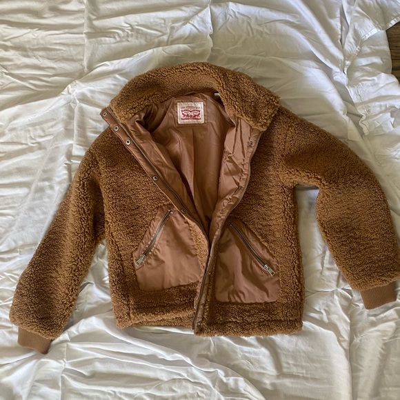 Levi Strauss Teddybear fleece jacket! Camel colour. Size xs- oversized! - Picture 3 of 3